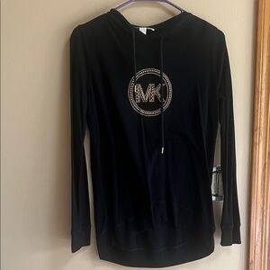 Michael Kors Black Pullover with Gold Emblem